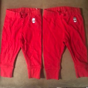 Gymboree Red Snowman Pants - 3-6 Months